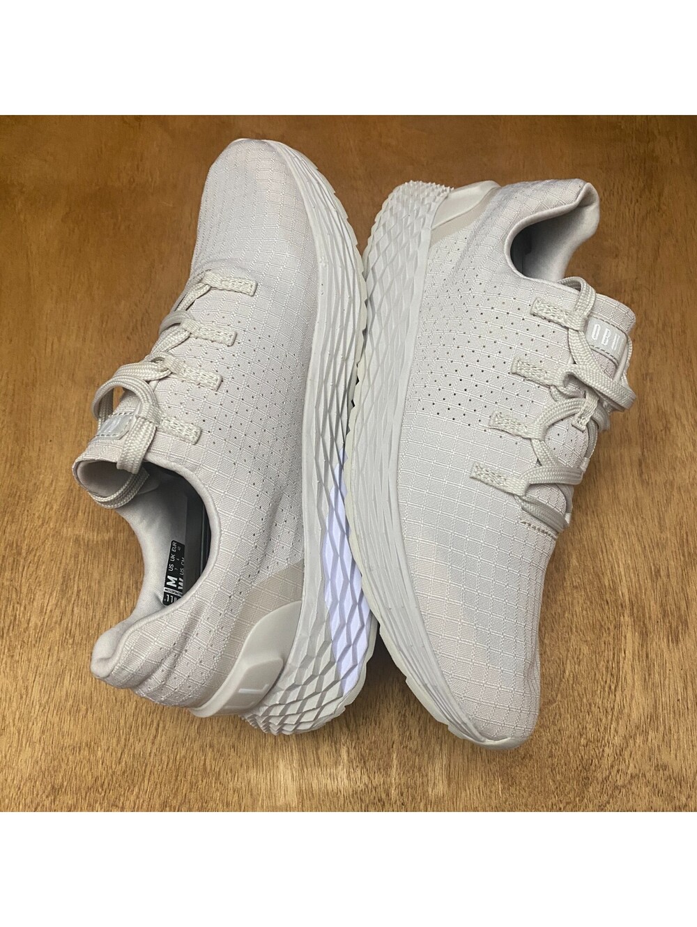 NOBULL Allday Ripstop Cross Trainer Shoes Mens 7 Womens 8.5 Beige Cream Sneakers